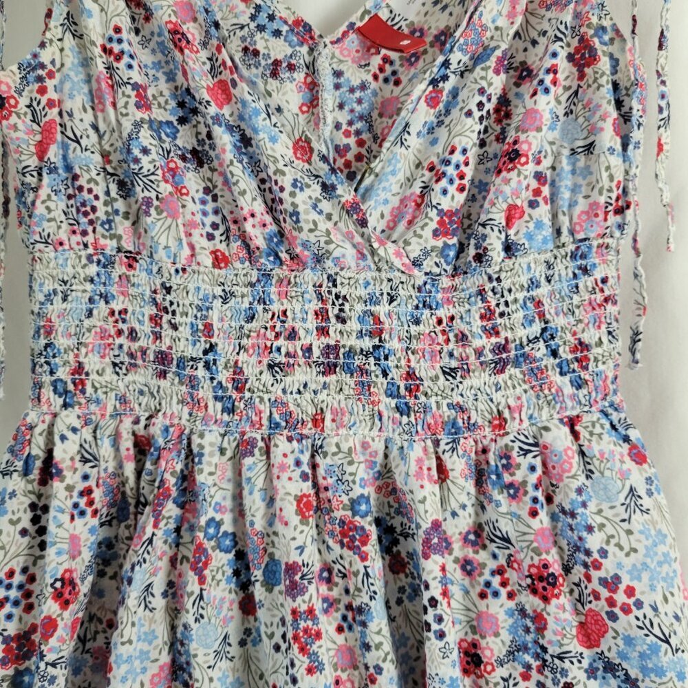 Divided H&M Sundress Ditsy Floral Ruched Sz 8 Cottagecore feminine Romantic Chic - Picture 5 of 12